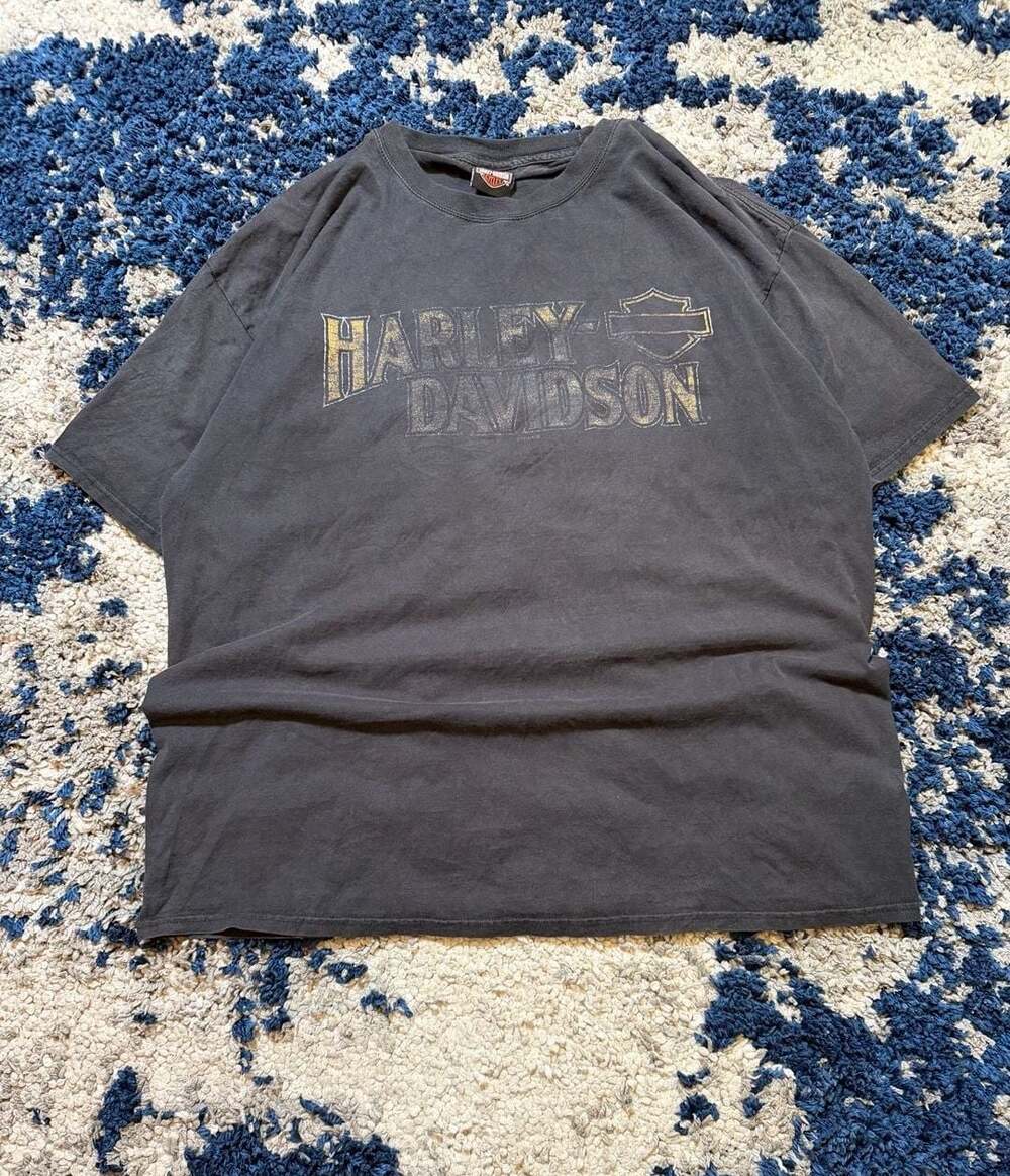 Harley Davidson Cleveland Ohio T-Shirt Black Graphic Rock-N-Roll City